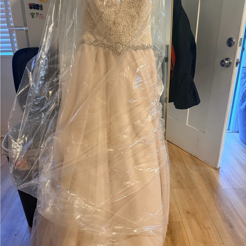 Allure Elegant Lace Strapless Wedding Dress - Picture 7 of 7